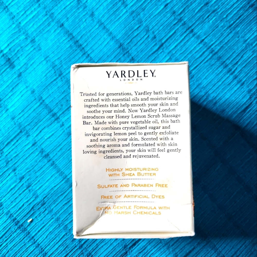 NIB Yardley Soap double honey lemon scrub massage bar